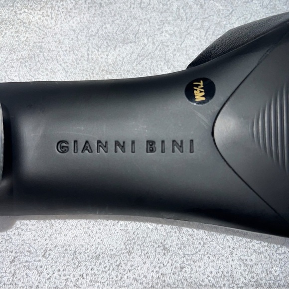 Gianni Bini Dazzle silver and black slide on kitten heels - Picture 5 of 13